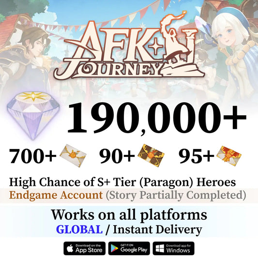 AFK Journey Global Endgame Reroll Accounts | 1–9 Celestial Heroes | Up to 1500 Pulls