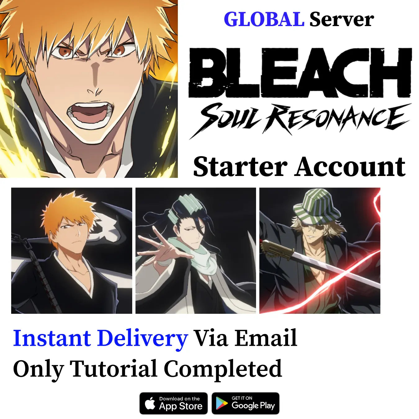 Bleach Soul Resonance - Fresh Character Starter Account [Global]