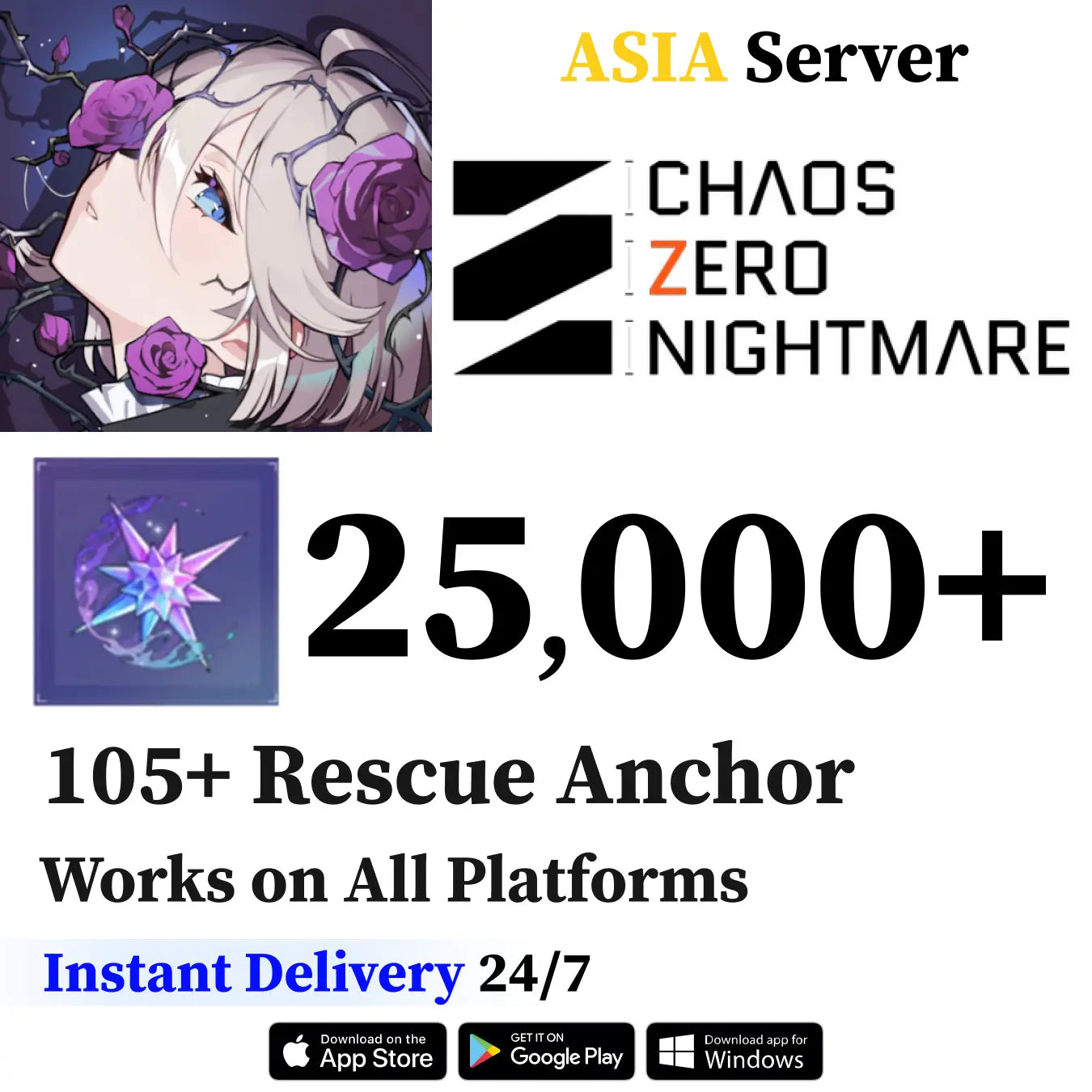 Chaos Zero Nightmare Starter Account with Crystals [Asia]