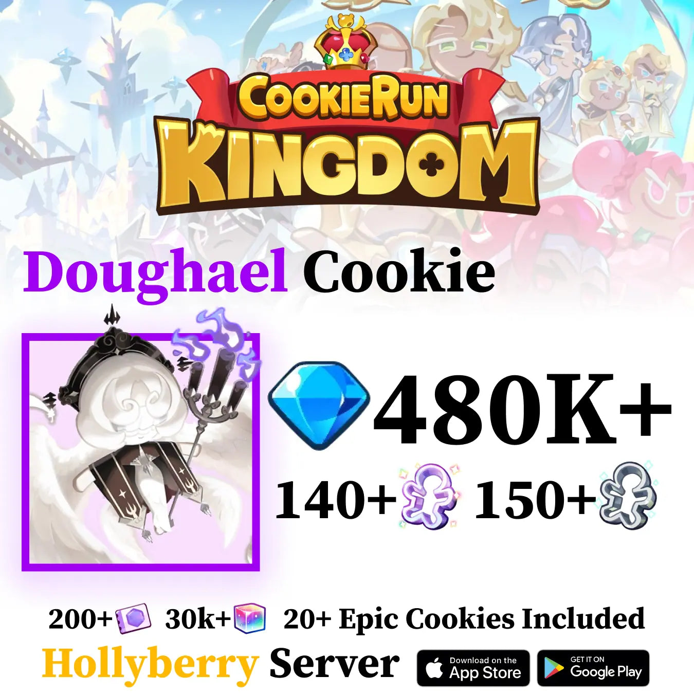 Doughael Cookie Run Kingdom Reroll Starter Account [Hollyberry]