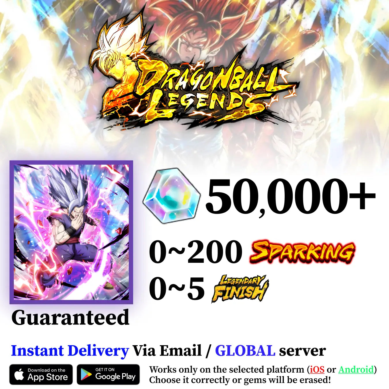 Dragon Ball Legends Ultimate Gohan Starter Account [iOS]