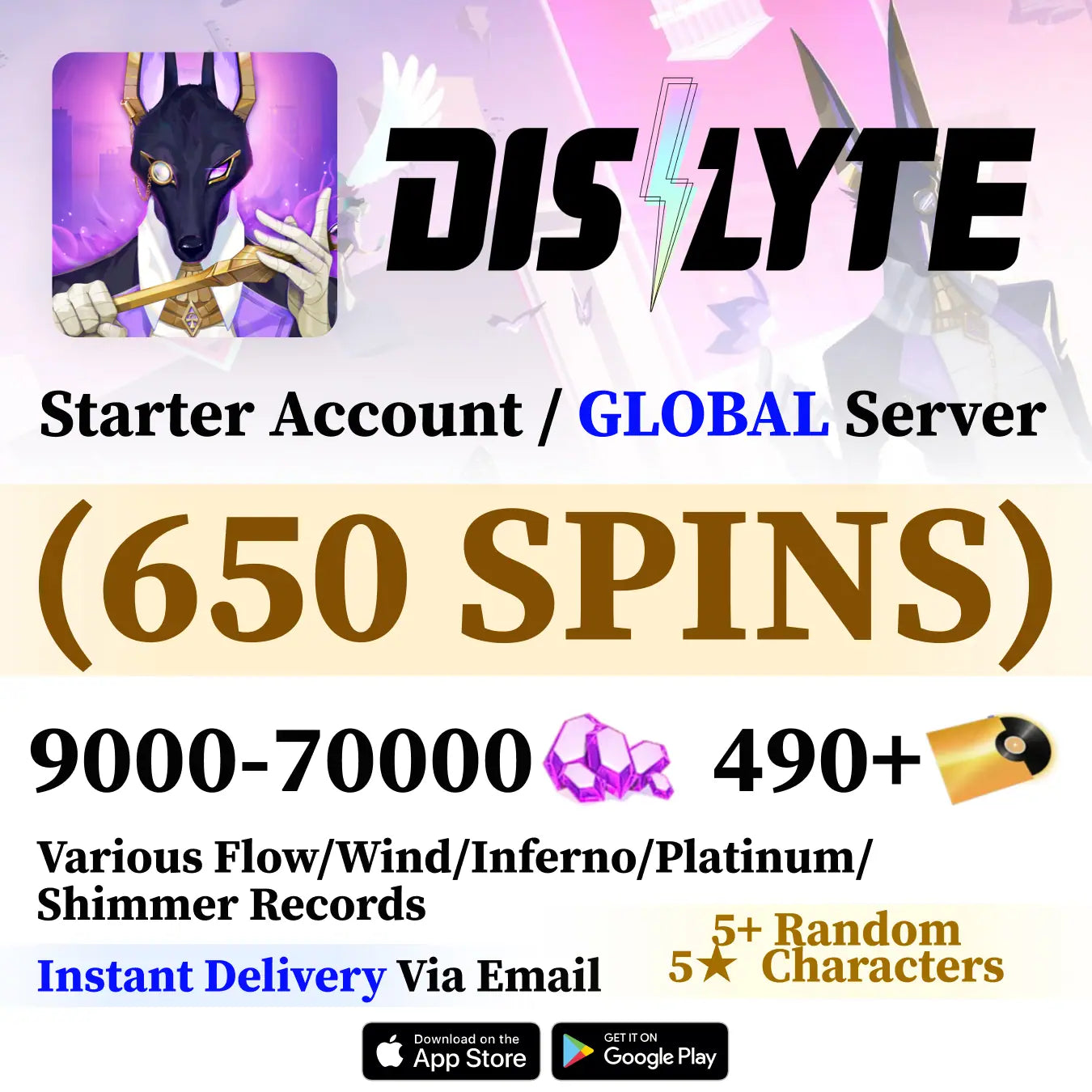 Dislyte Reroll Account with 650 Spins [GLOBAL]