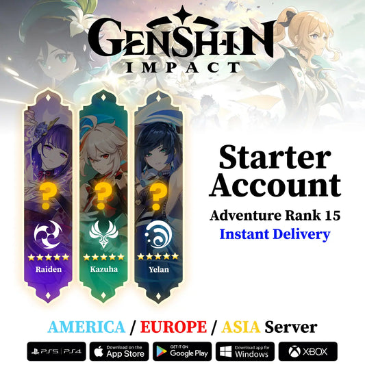 Triple 5★ - Genshin Reroll Account