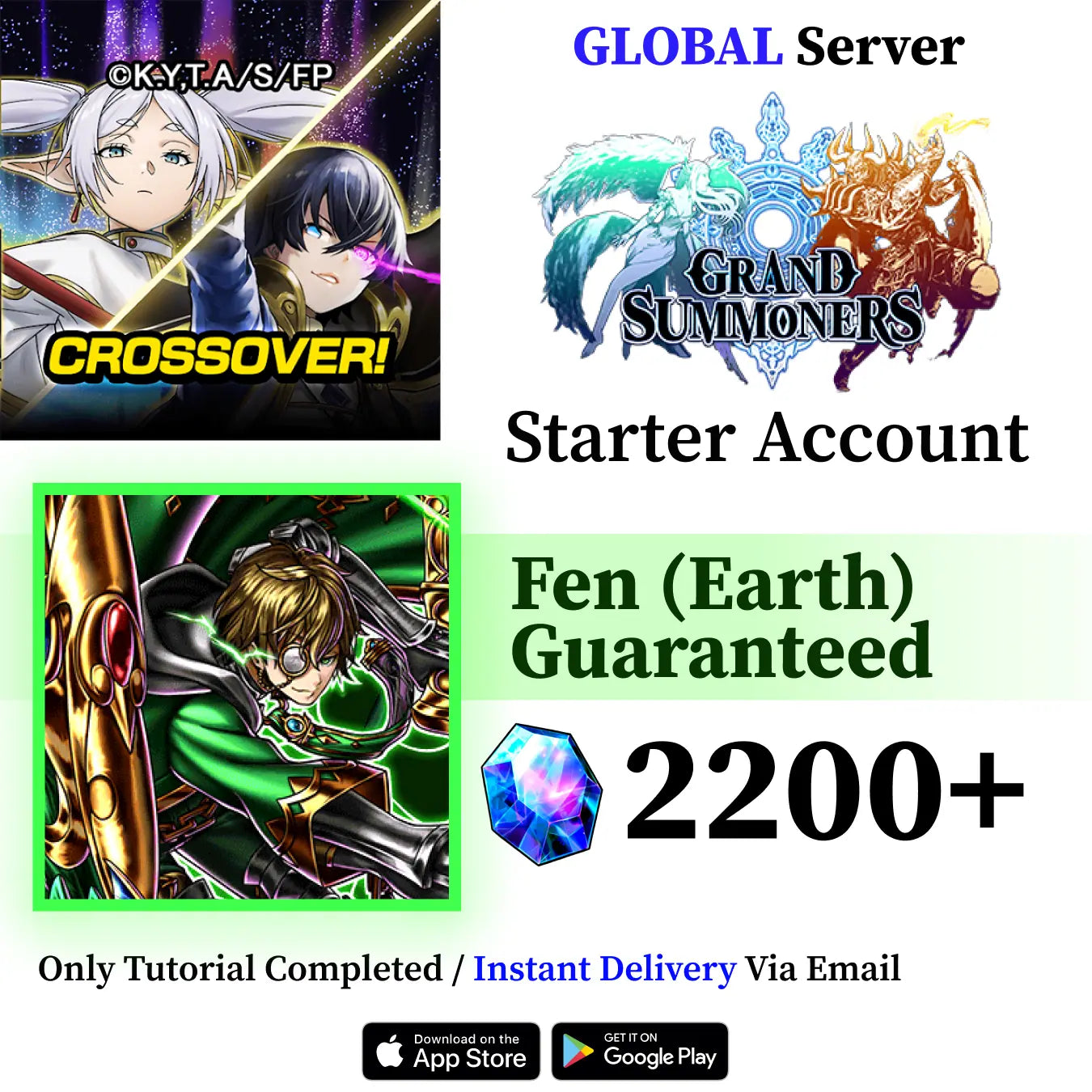 Fen (Earth) Grand Summoners Starter Account with 2200 Gems [Global]