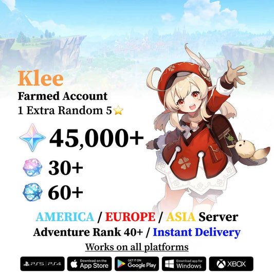Klee Reroll Account with 30.000 Primogems