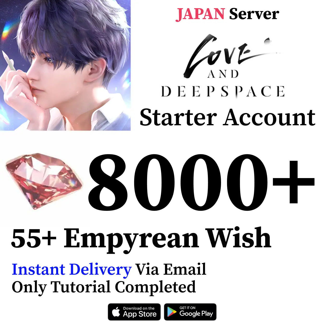 Love and Deepspace Starter Reroll Account [Japan]