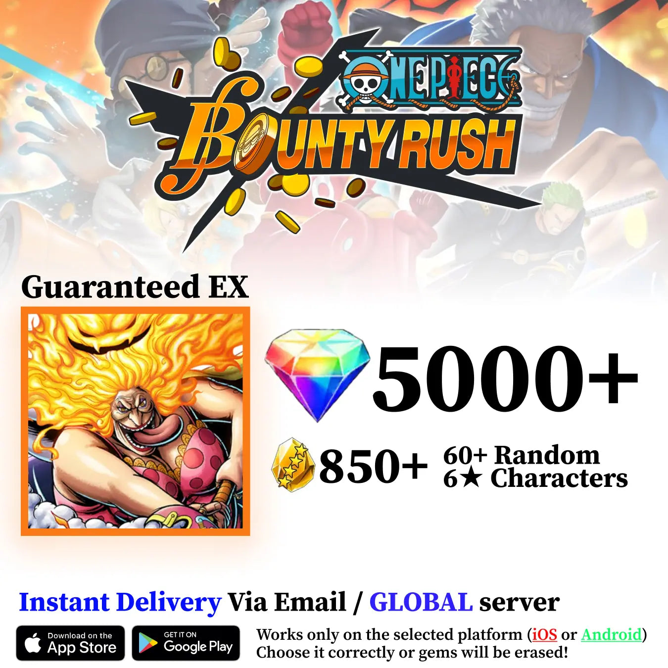 Hunger Pangs Charlotte Linlin Big Mom OPBR Starter Reroll Account [Global]