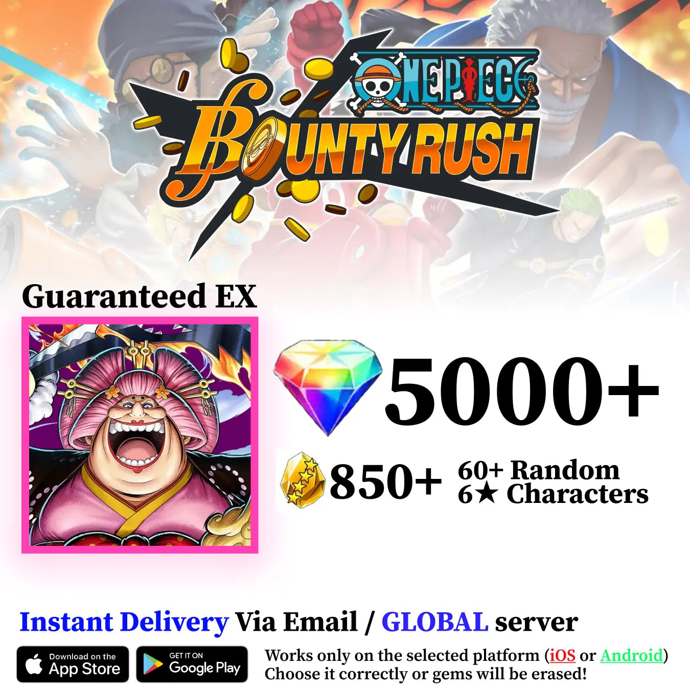 Big Mom (Olin the Oiran) OPBR Starter Reroll Account [Global]