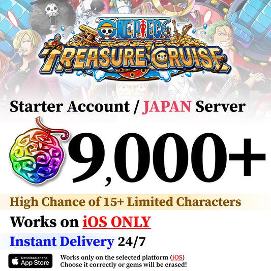 One Piece Treasure Cruise Reroll Account – Japan Server [iOS Only]